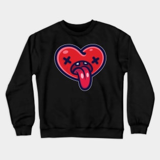 Hear Fun Emoji Valentines Day Crewneck Sweatshirt